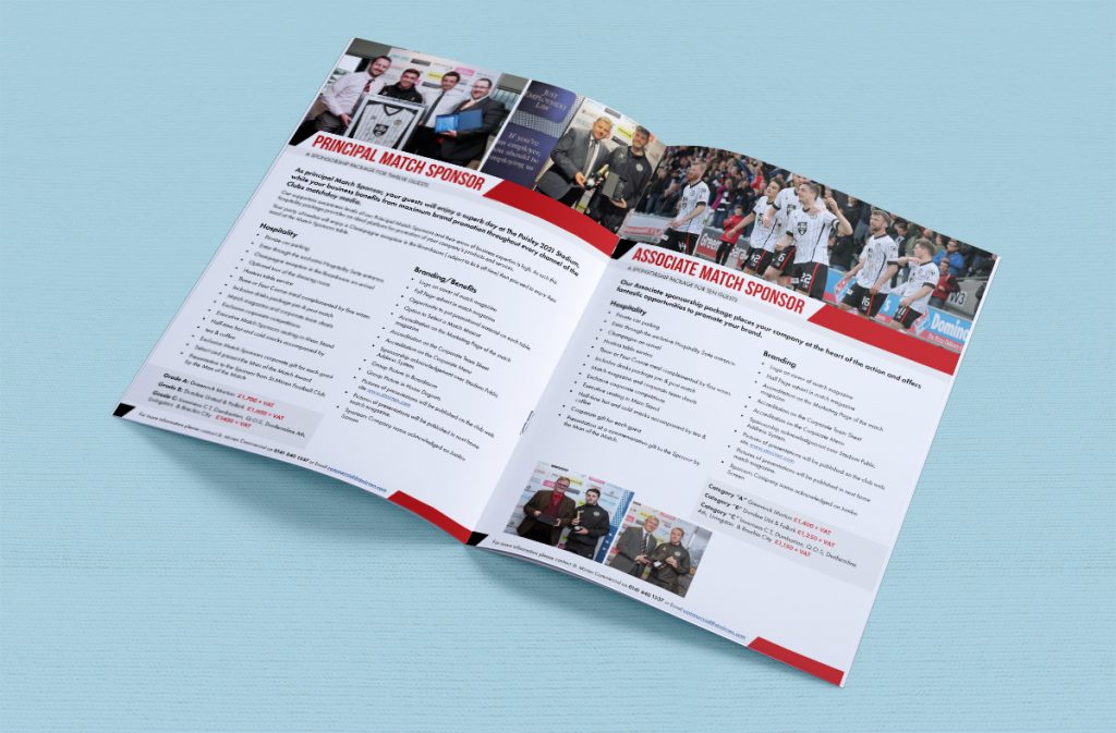 Double Page Spread St Mirren Commercial Brochure